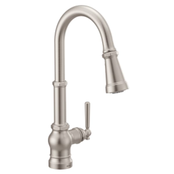 Moen Paterson Single-Handle Pull Down Sprayer Kitchen Faucet with Reflex and PowerBoost in Spot Resist Stainless
