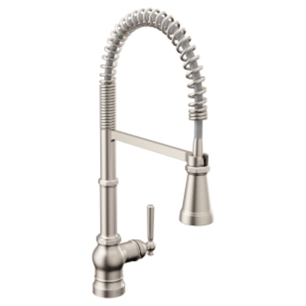 Moen Paterson Single-Handle Pull-Down Sprayer Kitchen Faucet with Power Clean and Spring Spout in Spot Resist Stainless