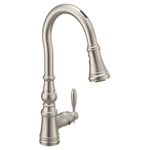 Moen Weymouth Spot resist stainless one-handle pulldown kitchen faucet