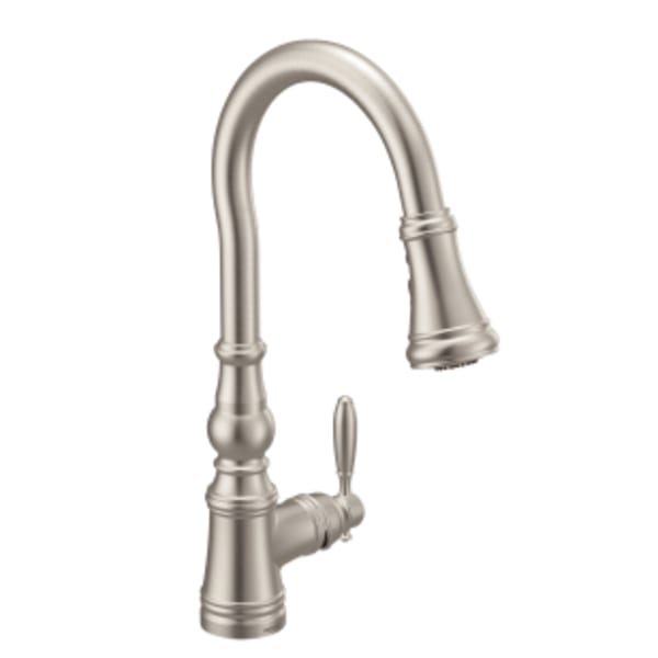 Moen Weymouth Single-Handle Pull-Down Sprayer Kitchen Faucet with Reflex in Spot Resist Stainless