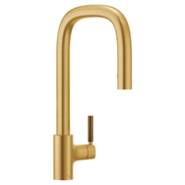 Moen Tenon Brushed gold one-handle pulldown kitchen faucet