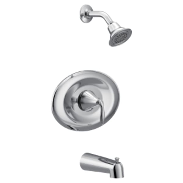 Moen Eva Lever 1-Handle Wall-Mount Tub Shower Traim Kit in Chrome (Valve Not Included)