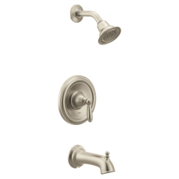 Moen Brantford Single-Handle 1-Spray Posi-Temp Tub and Shower Faucet Trim Kit in Brushed Nickel (Valve Sold Separately)
