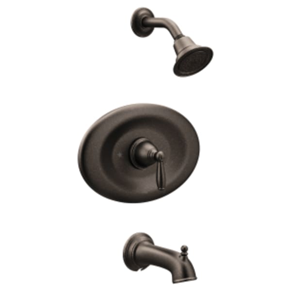 Moen Brantford Lever 1-Handle Wall-Mount Tub Shower Traim Kit in Oil Rubbed Bronze (Valve Not Included)