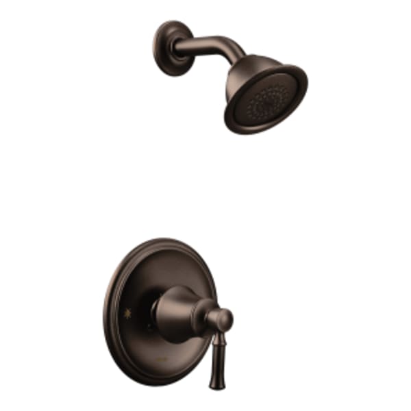 Moen Dartmoor Posi-Temp Single-Handle Wall-Mount Shower Only Faucet Trim Kit in Oil Rubbed Bronze (Valve Sold Separately)