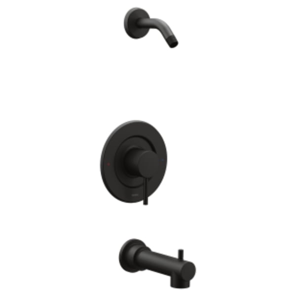 Moen Align Single-Handle Posi-Temp Tub and Shower Faucet Trim Kit in Matte Black (Shower Head and Valve Not Included)