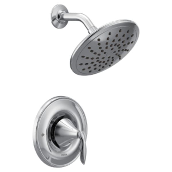 Moen Eva Posi-Temp Rain Shower Single-Handle Shower Only Faucet Trim Kit in Chrome (Valve Sold Separately)