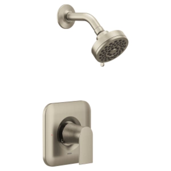 Moen Genta LX Waterhill 1-Handle 3-Spray Posi-Temp Shower Only Faucet Trim Kit in Spot Resist Brushed Nickel (Valve Not Included)