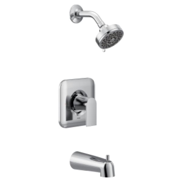 Moen Genta LX 1-Handle Wall-Mount Tub and Shower Faucet Trim Kit in Chrome (Valve not Included)