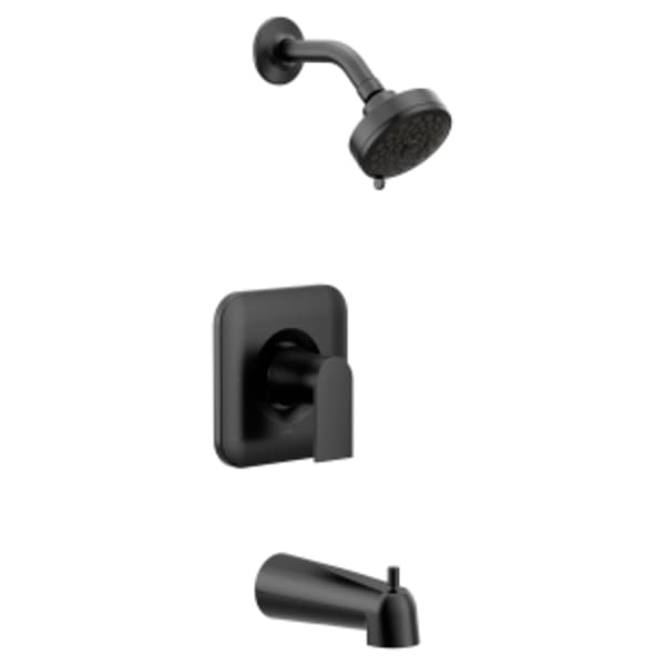 Moen Genta LX 1-Handle Posi-Temp Eco-Performance Tub and Shower Faucet Trim Kit in Matte Black (Valve Not Included)