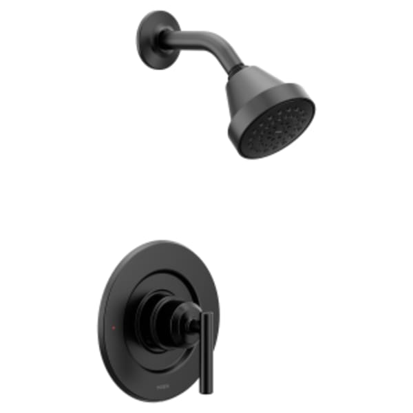 Moen Gibson 1-Handle Posi-Temp Shower Only Faucet Trim Kit in Matte Black (Valve Not Included)