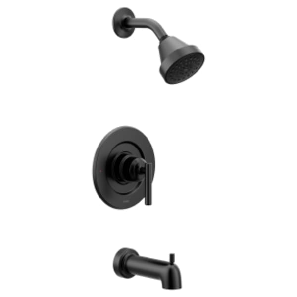 Moen Gibson 1-Handle Posi-Temp Tub and Shower Faucet Trim Kit in Matte Black (Valve Not Included)