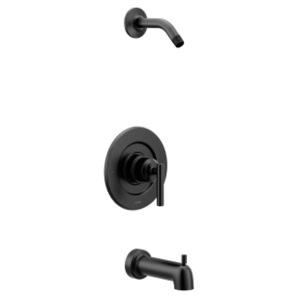 Moen Gibson Single-Handle Posi-Temp Tub and Shower Faucet Trim Kit in Matte Black (Shower Head and Valve Not Included)