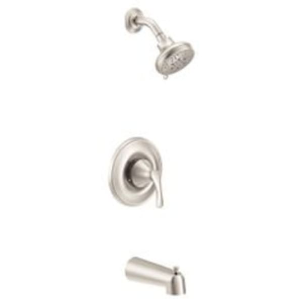 Moen Seena Spot resist brushed nickel Posi-Temp(R) tub/shower