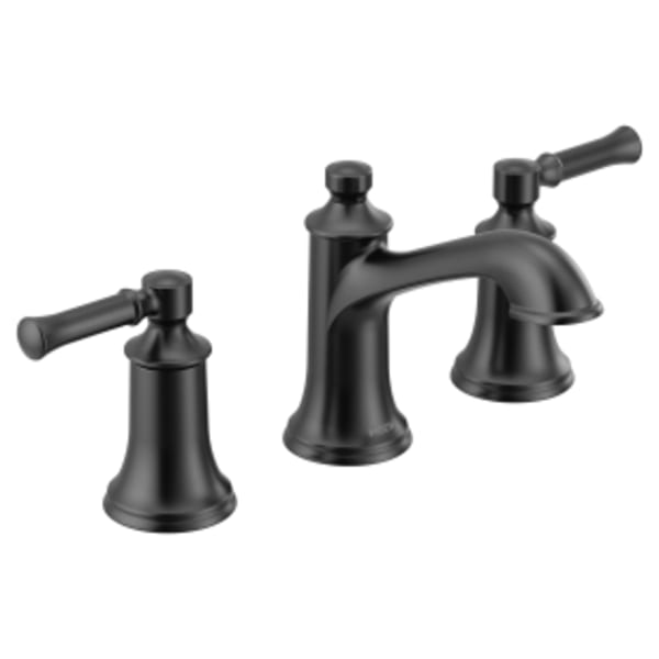Moen Dartmoor 8 in. Widespread 2-Handle Bathroom Faucet in Matte Black (Valve Sold Separately)