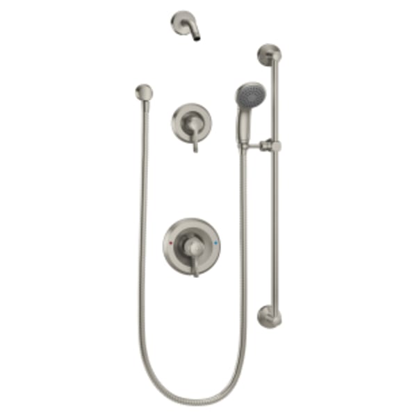Moen Commercial 1-Handle Posi-Temp Shower Trim Kit in Classic Brushed Nickel (Shower Head and Valve Not Included)