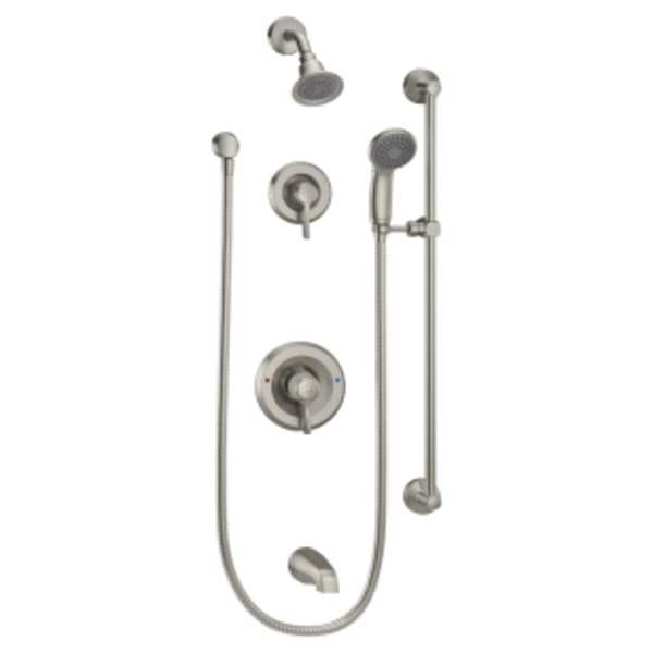 Moen Commercial 1-Handle Posi-Temp Trim Kit in Classic Brushed Nickel (Valve Not Included)