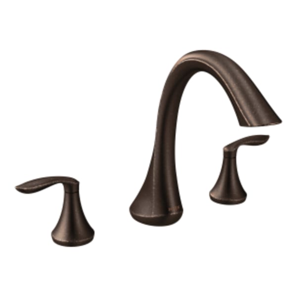 Moen Eva 2-Handle Deck-Mount Roman Tub Faucet Trim Kit in Oil Rubbed Bronze (Valve Sold Separately)