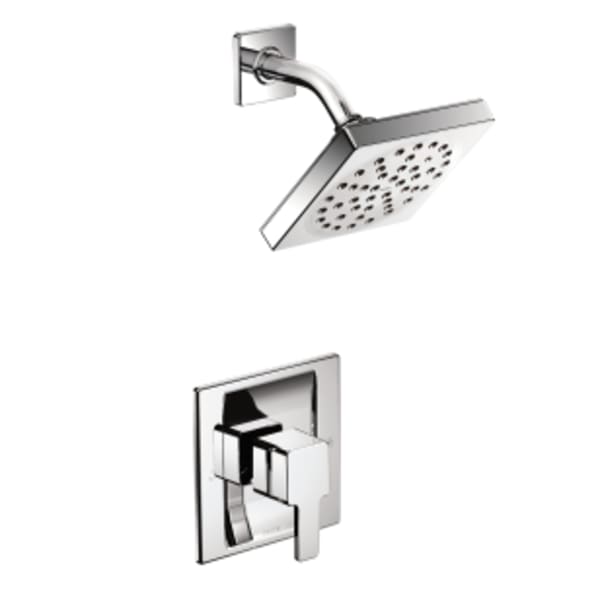 Moen 90 Degree Eco-Performance Single-Handle 1-Spray Shower Faucet Trim Kit in Chrome (Valve Sold Separately)