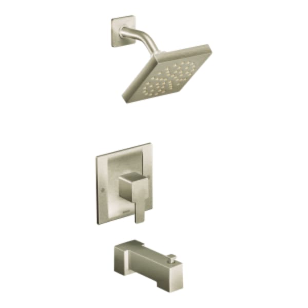 Moen 90 Degree Single-Handle Tub and Shower Trim Kit in Brushed Nickel (Valve Sold Separately)