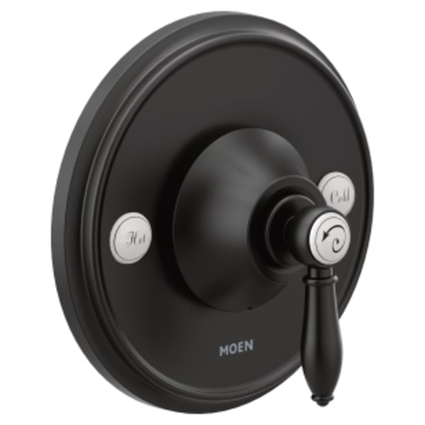 Moen Weymouth 1-Handle Posi-Temp Valve Trim Kit in Matte Black (Valve Sold Separately)