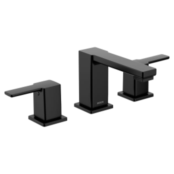 Moen 90 Degree Matte black two-handle bathroom faucet
