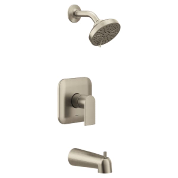 Moen Genta LX M-CORE 2-Series Eco Performance 1-Handle Tub and Shower Trim Kit in Brushed Nickel (Valve Sold Separately)