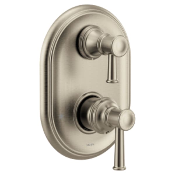 Moen Belfield M-CORE 3-Series 2-Handle Shower Trim with Integrated Transfer Valve in Brushed Nickel (Valve Sold Separately)