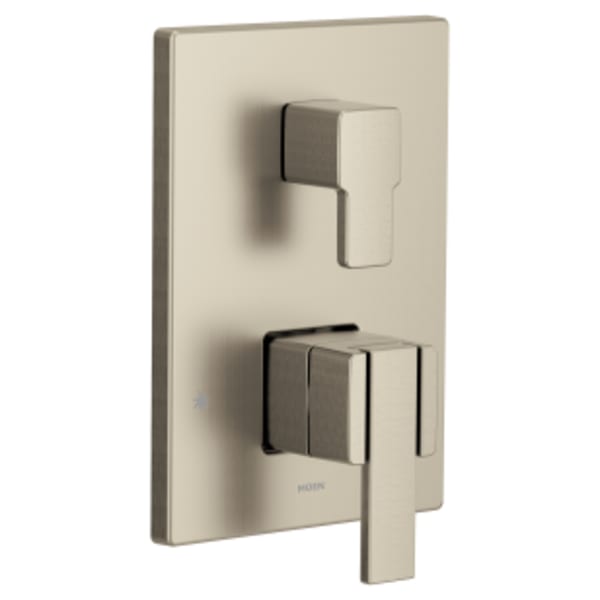 Moen 90 Degree Via M-CORE 3-Series 2-Handle Shower Trim with Integrated Transfer Valve in Brushed Nickel (Valve Sold Separately)