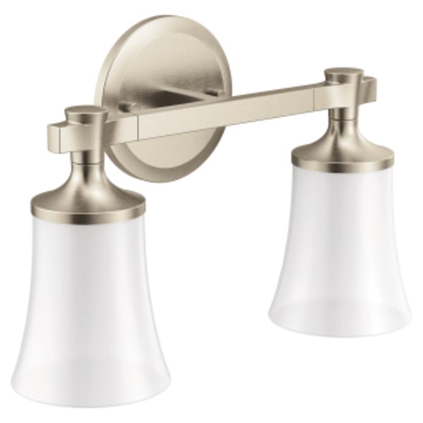 Moen Flara 2-Light Brushed Nickel Vanity Light