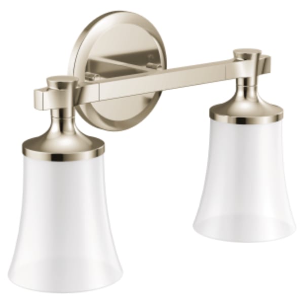 Moen Flara 2-Light Polished Nickel Vanity Light