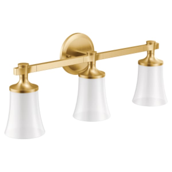 Moen Flara 3-Light Brushed Gold Vanity Light