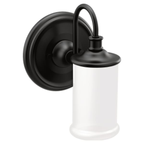 Moen Belfield 1-Light Matte Black Vanity Sconce Light