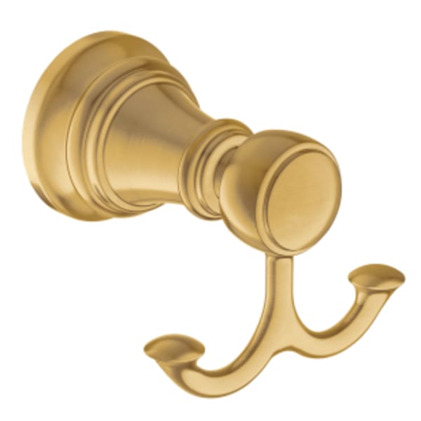 Moen Weymouth Double Robe Hook in Brushed Gold