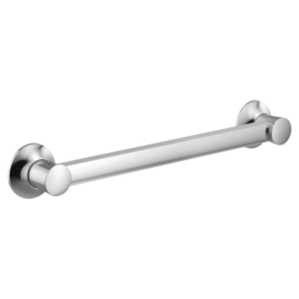 Moen Flara 18 in. x 1-1/4 in. Stainless-Steel Concealed Screw Grab Bar in Chrome