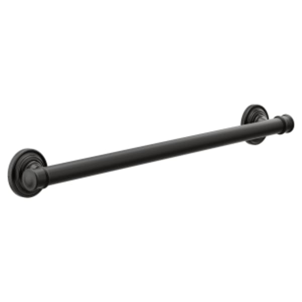 Moen Belfield 24 in. Concealed Screw Grab Bar in Matte Black