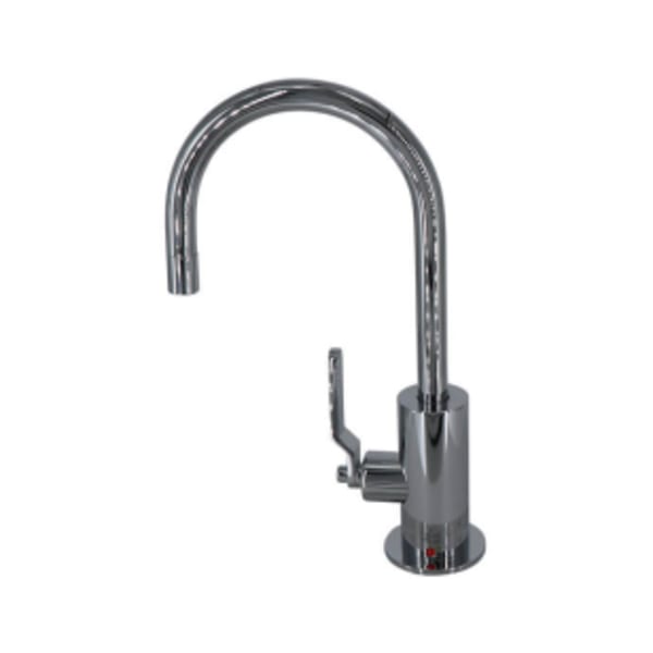 Hot Water Faucet with Contemporary Round Body & Industrial Lever Handle - Champagne Bronze