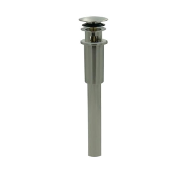 Dome Style Round Lavatory Drain - with Overflow & EZ-CLICK™ Soft Touch Dome - Black Nickel