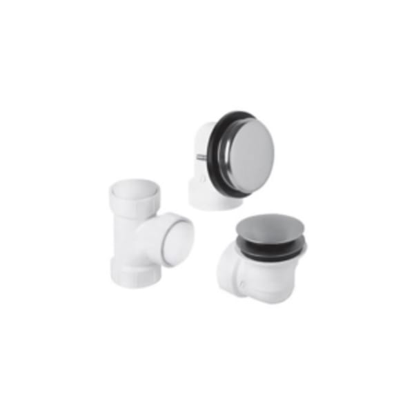 ABS Plumber's Half Kit with EZ Click™ Trim (Designer Face Plate) - Polished Chrome