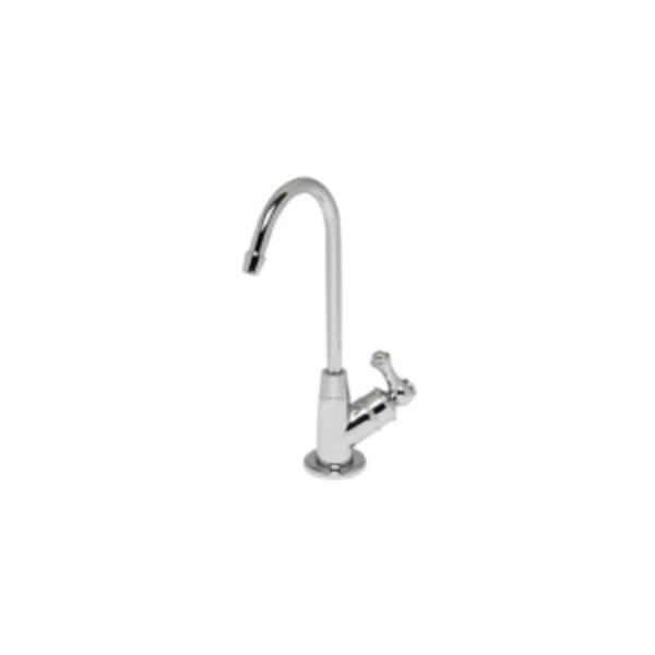 Point-of-Use Drinking Faucet with Round Tapered Base & Angled Side Handle - Antique Copper