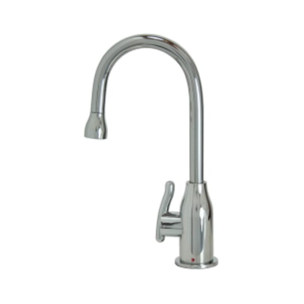Hot Water Faucet with Modern Curved Body & Handle - Satin Chrome