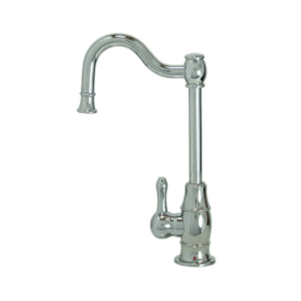 Hot Water Faucet with Traditional Double Curved Body & Curved Handle - Antique Copper