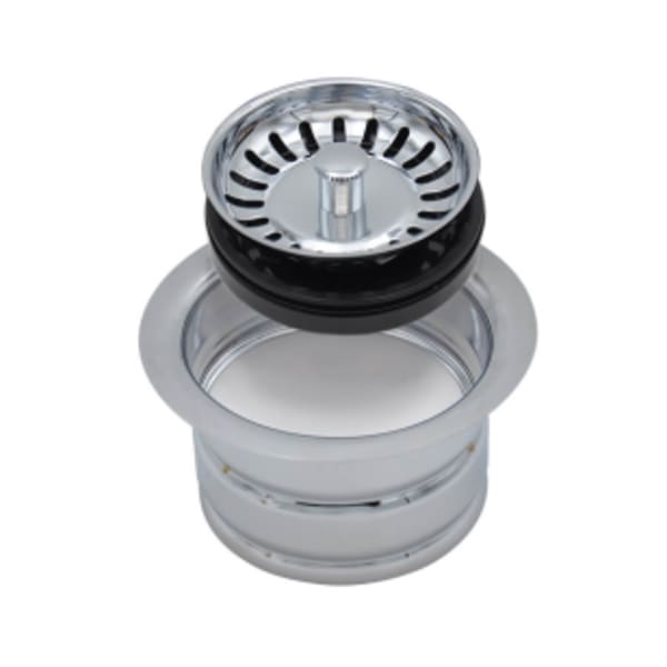 Classic - Complete Stopper & Strainer Unit Waste Disposer Trim - Extended Flange - Matte Black