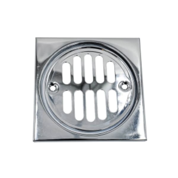 Deluxe Brass Shower Grid with Square Plate - Brushed Nickel