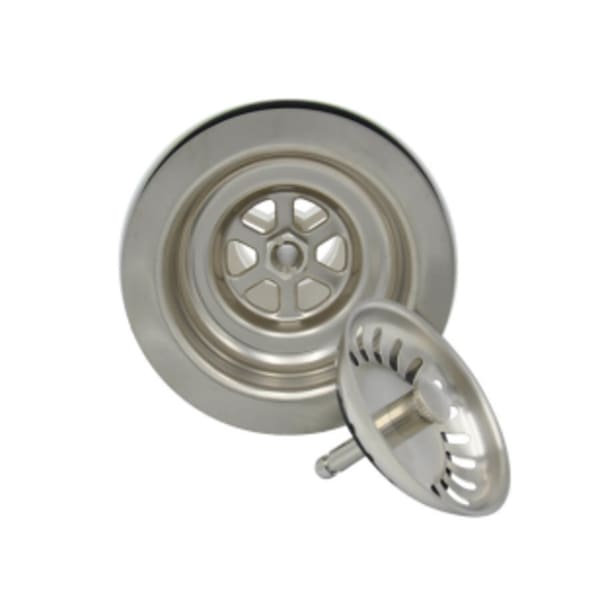 Classic - 3-1/2" Deluxe Stemball Kitchen Sink Strainer - Polished Nickel