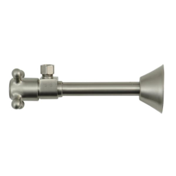 Brass Cross Handle with 1/4 Turn Ceramic Disc Cartridge Valve - Lead Free - Angle Sweat - Antique Copper