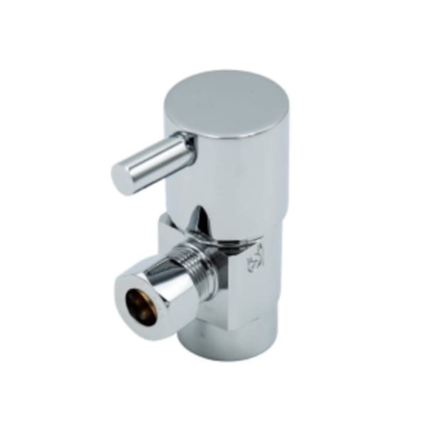 Contemporary Lever Handle with 1/4 Turn Ceramic Disc Cartridge Valve - Lead Free - Angle (1/2" Female IPS) - White