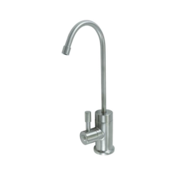 Point-of-Use Drinking Faucet with Contemporary Round Body & Side Handle - Brushed Stainless