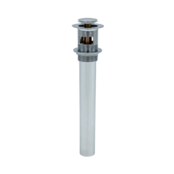 EZ-CLICK™ Soft Touch Round Lavatory Drain - with Overflow - Brushed Nickel