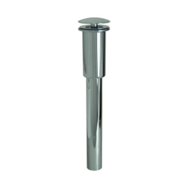 Dome Style Round Lavatory Drain - without Overflow & Stationary Dome - Polished Nickel